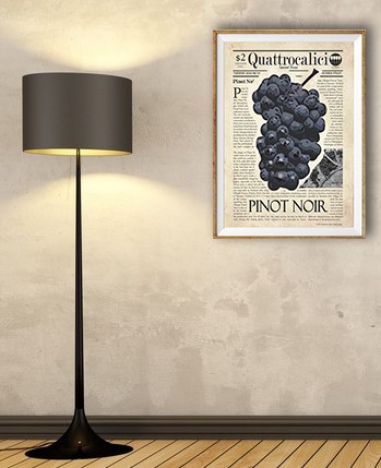 poster sul vino pinot noir